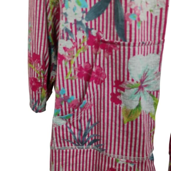 h.i.p. Tropical Cardigan Jacket Plus Size 3X Open Front Striped - Picture 15 of 16